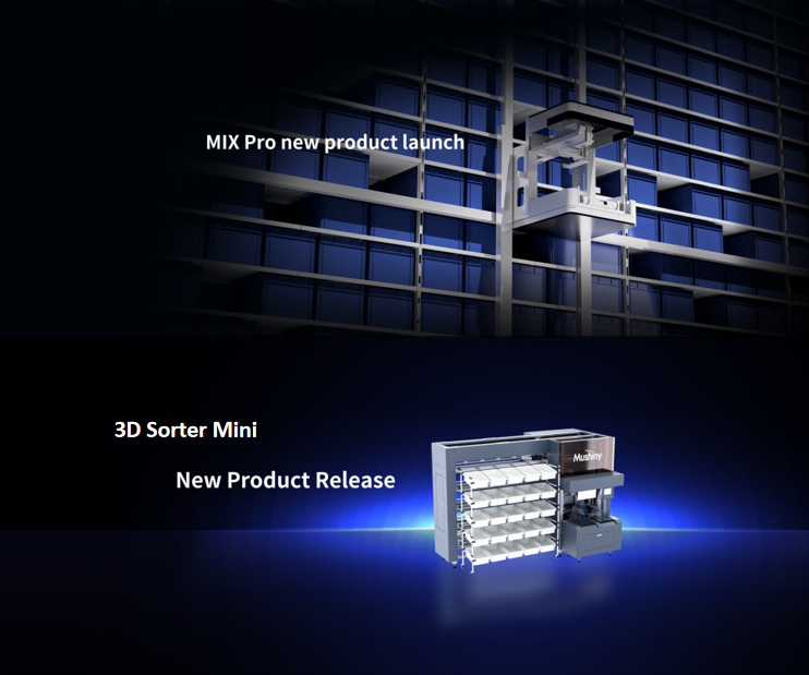 Mushiny presenta 3D Sorter Mini y MIX Pro: liderando una nueva era de soluciones de almacén eficientes